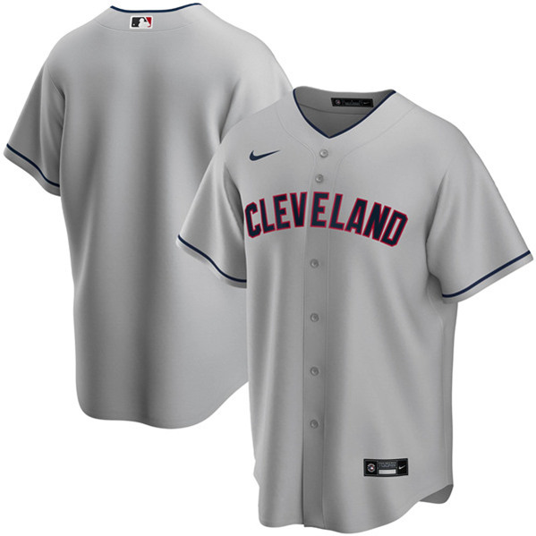 Men's Cleveland Indians Blank Grey Cool Base Stitched MLB Jersey